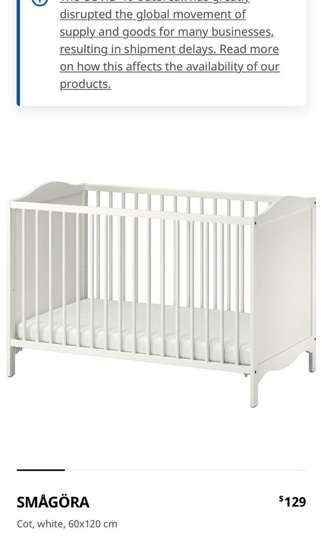 Baby Cot from IKEA(USED), Babies & Kids, Baby Nursery & Kids Furniture