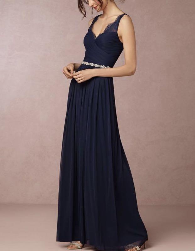 Bhldn fleur dress navy deals