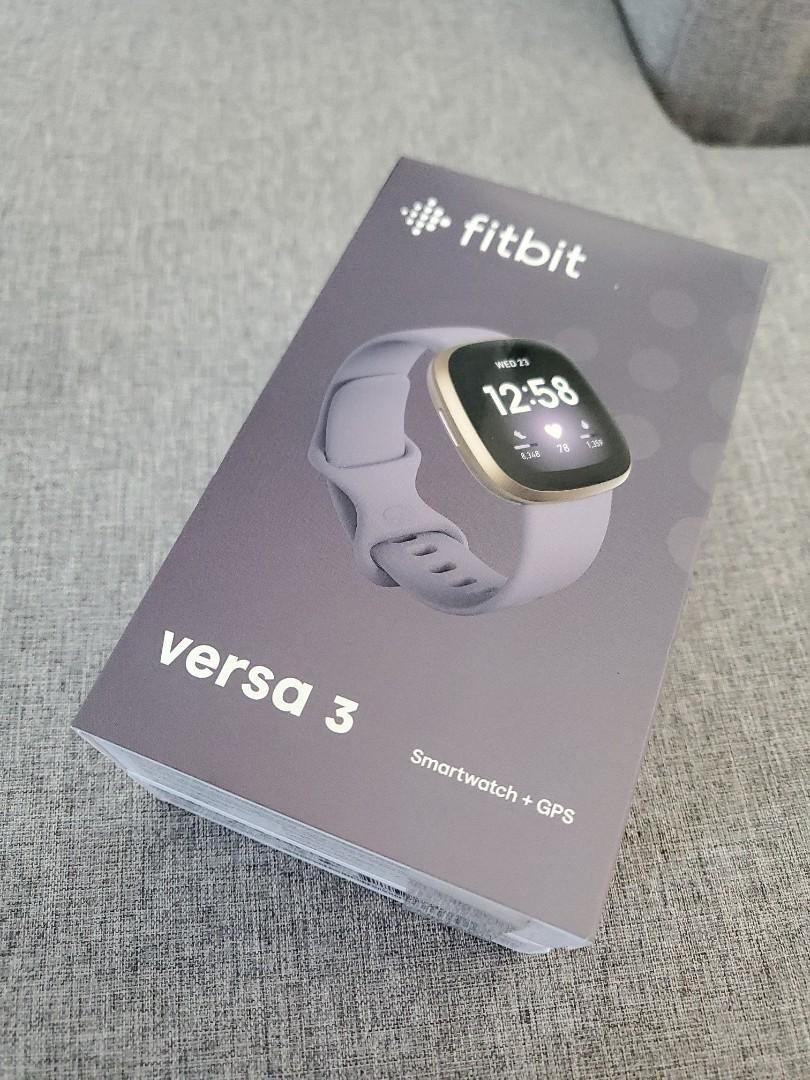 Fitbit Versa 3 Health & Fitness Smartwatch with GPS, 24/7 Heart Rate, Alexa  Built-in, 6+ Days Battery, Black/Black, One Size (S & L Bands Included)