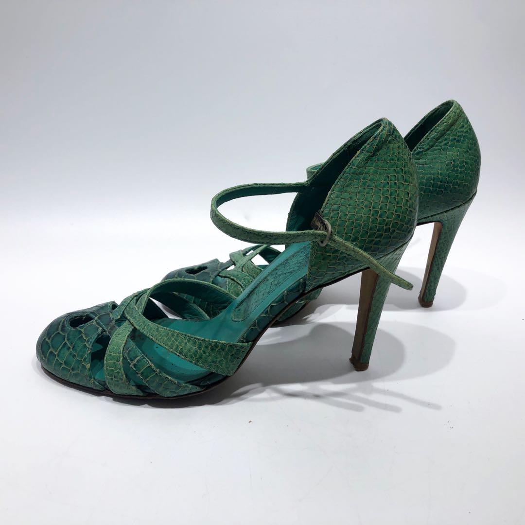 CALVIN KLEIN GREEN HEELS 217011895 Luxury Sneakers Footwear on Carousell