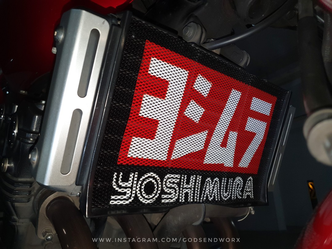 Cb400 Radiator Cover CB400 Revo Radiator guard by Godsendworx - Yoshimura logo - 202106 ...