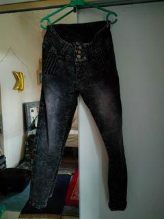 Celana Jeans High Waist Black