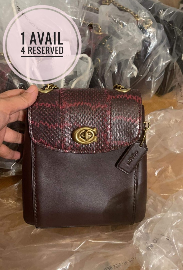 Coach parker 16 convertible backpack snake skin