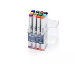 Copic Sketch Marker 12 Basic Colors Set (Item Code 320), Hobbies & Toys ...