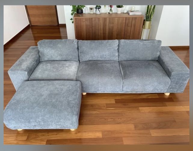 Detachable L shaped sofa with ottoman Furniture Home Living