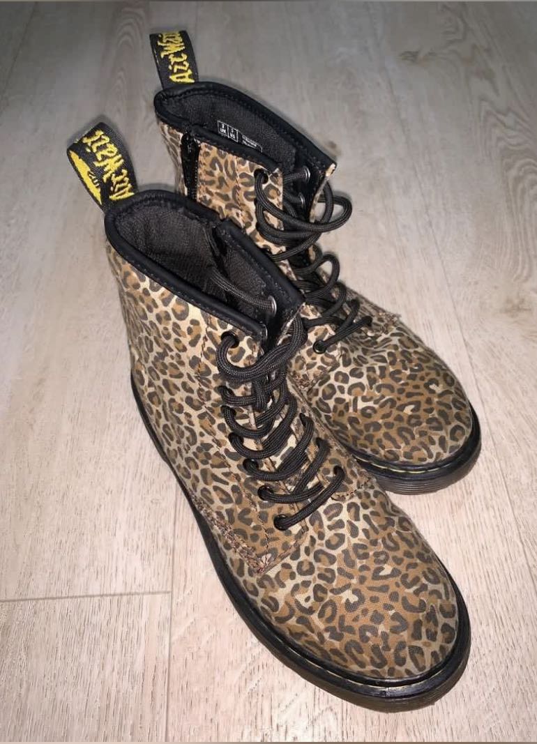 Kids Dr Martens Leopard Delaney Boots Babies Kids Babies
