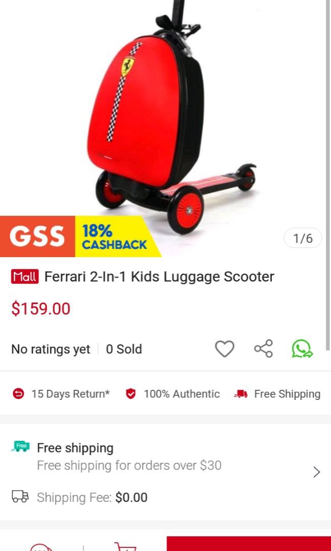 Ferrari luggage scooter shop