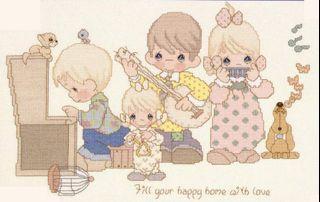 Cross Stitch Precious Moments - Fill Your Happy Home With Love
