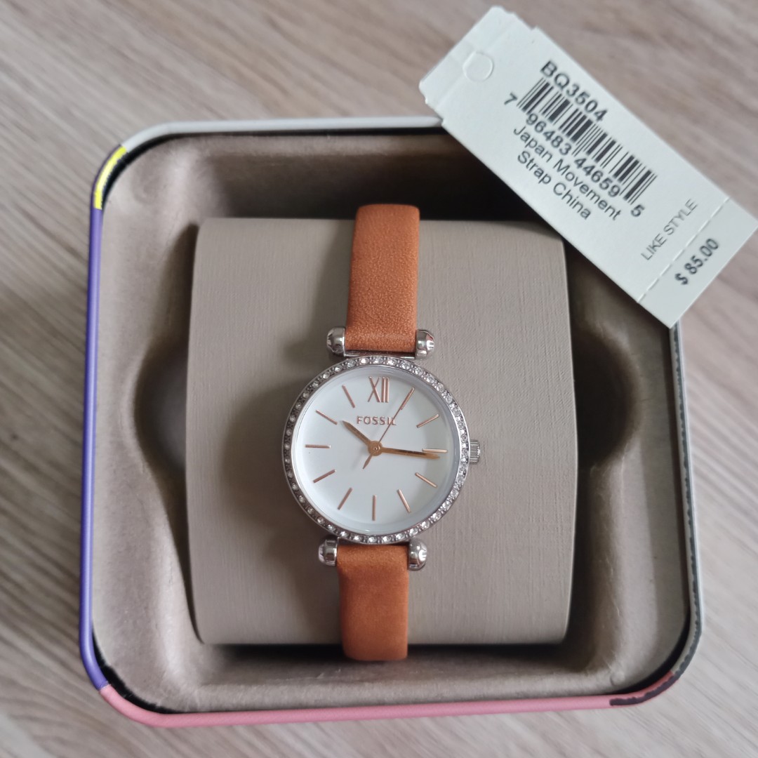 Fossil Mini Tillie Leather Strap BQ3504 Women s Fashion Watches