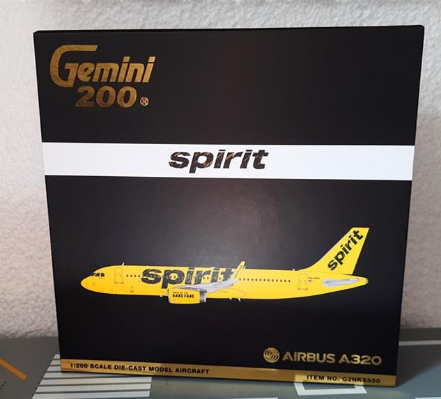 清貨減價 GeminiJets 1:200,飛機模型,Spirit Airlines 精神航空 A320, G2NKS550 on Carousell
