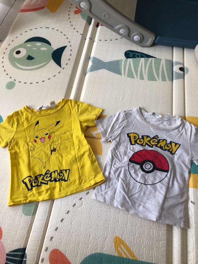 H M Pokemon T Shirt Set Of 2pack Babies Kids Babies Apparel On Carousell