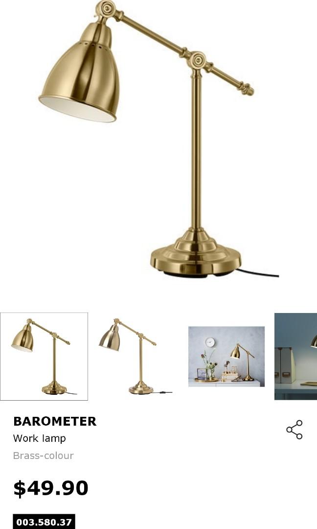 IKEA Barometer Table Lamp, Furniture & Home Living, Lighting & Fans