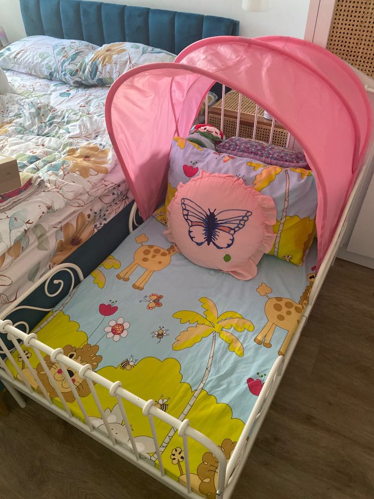 IKEA kids extendable bed frame with slatted bed base, Babies & Kids