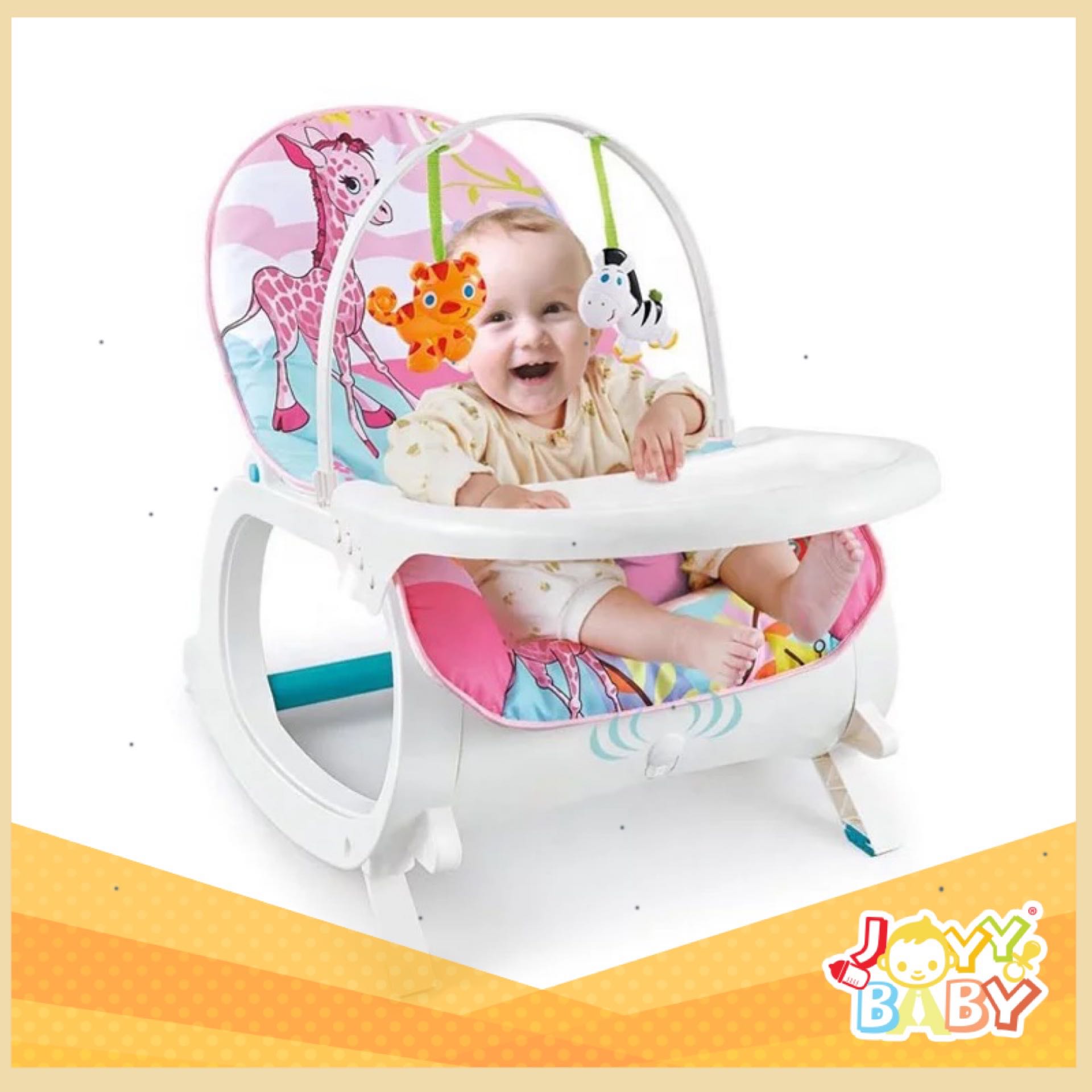 Feeding baby top in bouncer
