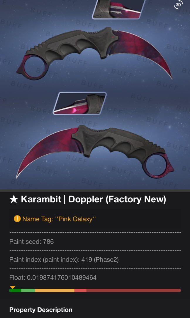 Karambit doppler phase 2 FN, Video Gaming, Gaming Accessories, Game