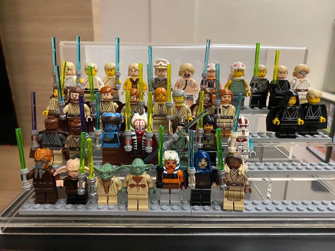 Lego Jedi display set Luke skywalker Ashoka Yoda Obi Wan etc