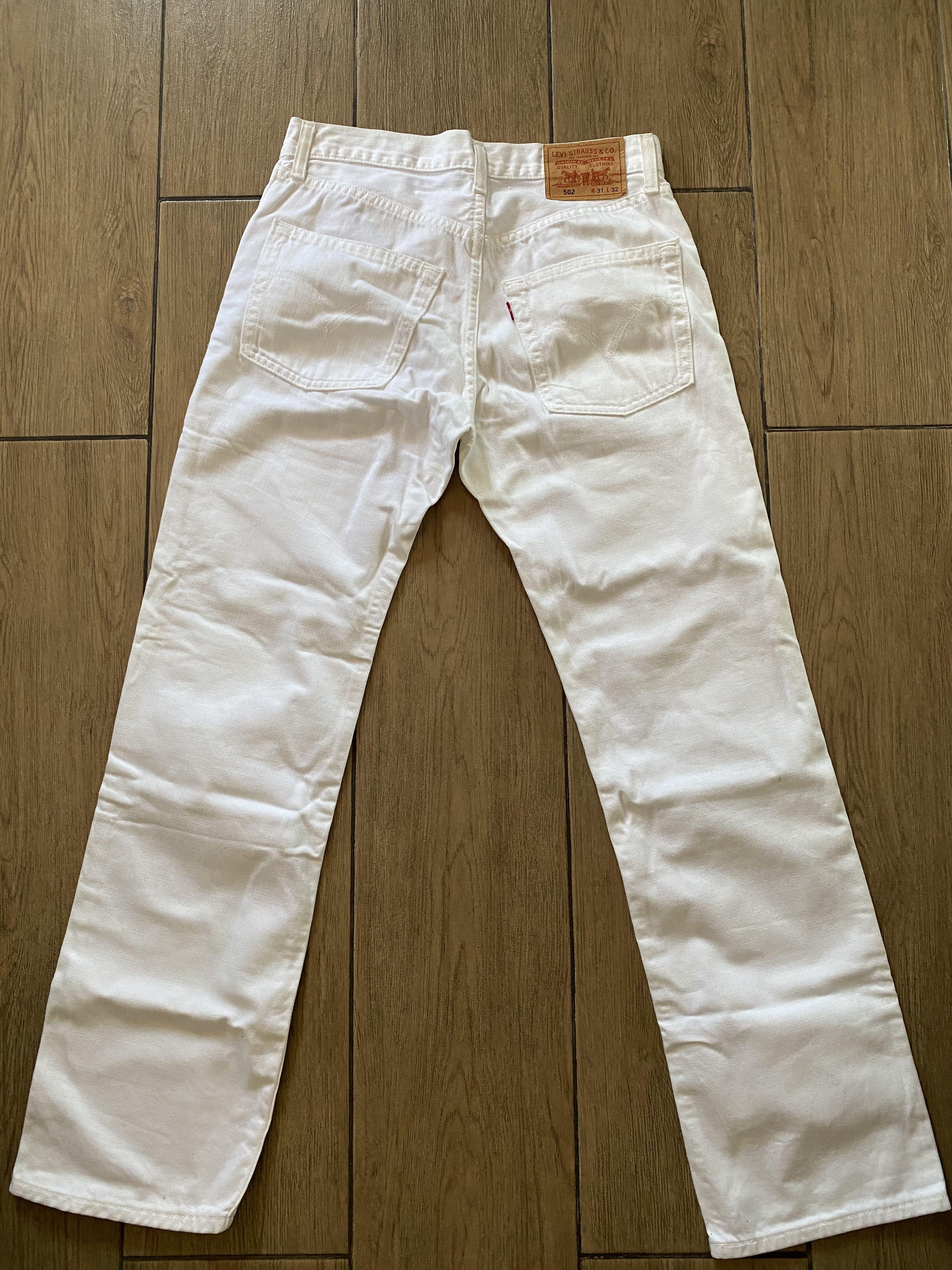 Levi's 502 White Jeans, Men's Fashion, Bottoms, Jeans on Carousell