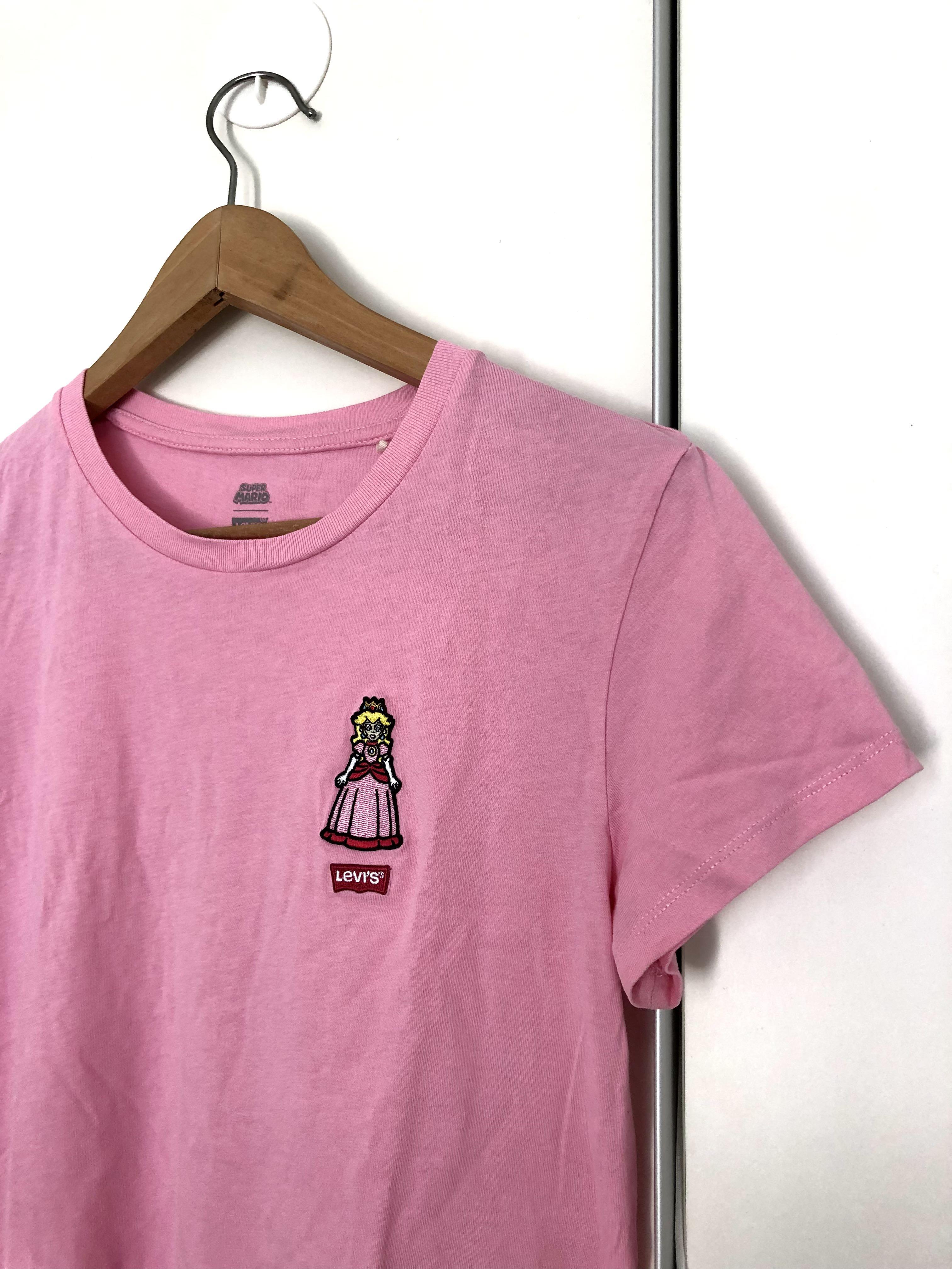 Levi's Super Mario princess peach t shirt pink tee, Women's Fashion, Tops,  Shirts on Carousell