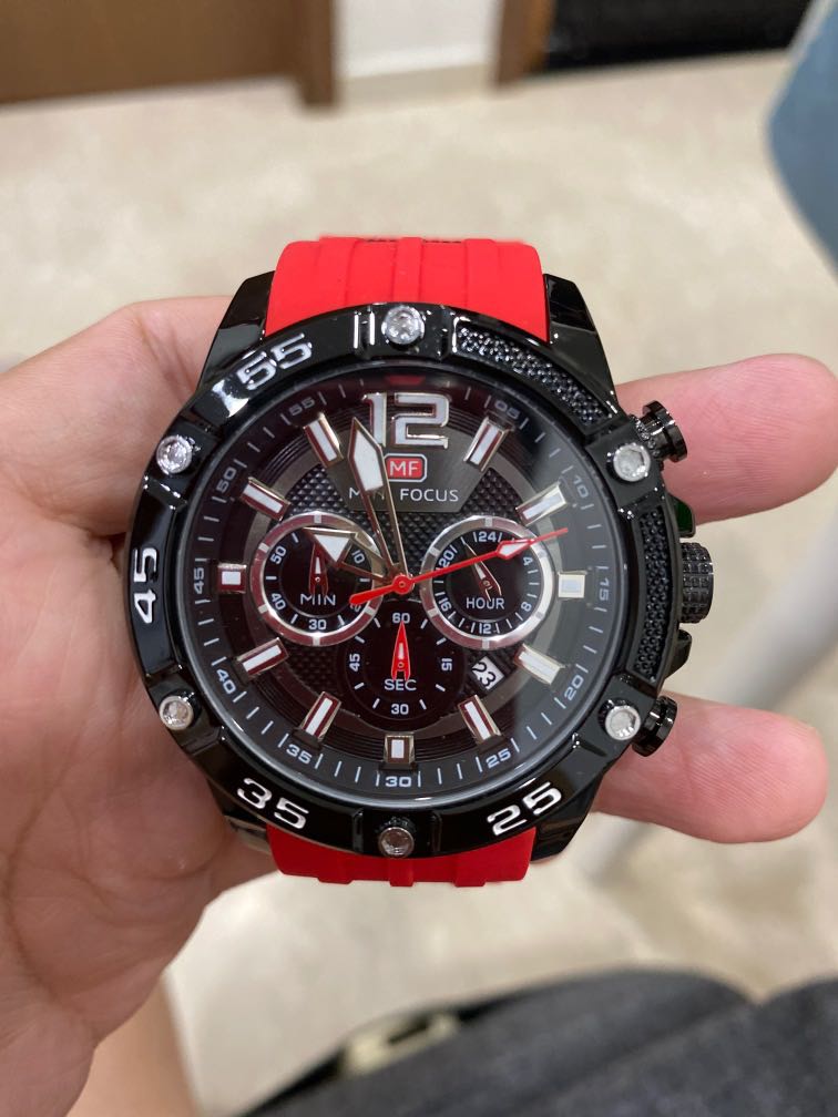 Mini Focus Watch red strap Luxury Watches on Carousell