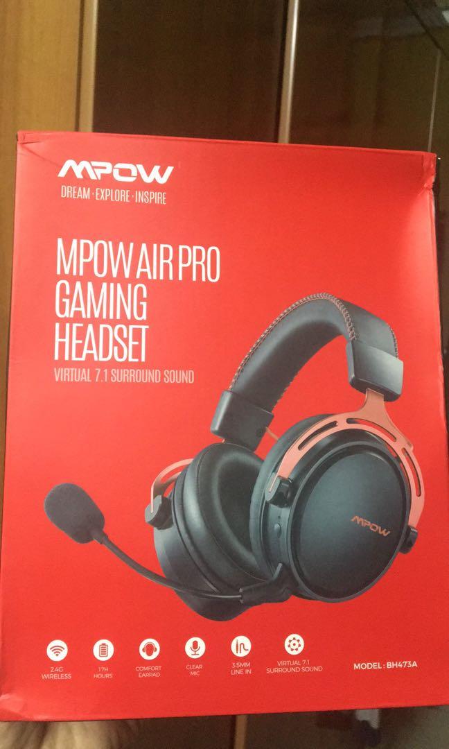 MPOW AIR PRO BH473A 7.1 SURROUND SOUND 2.4 GHz Wireless Gaming Headset