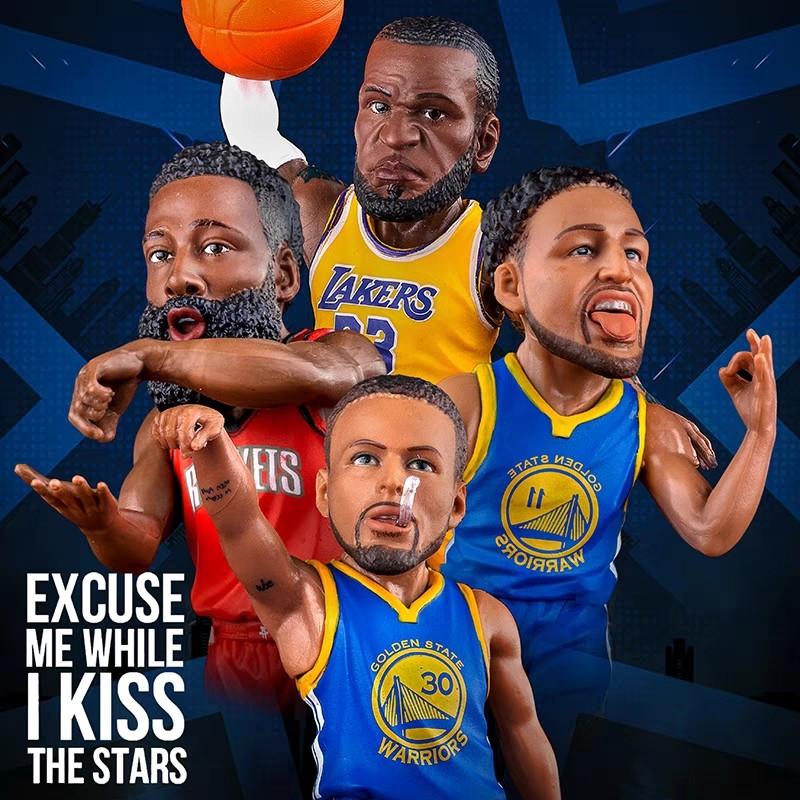 NBA ALL STARS BASKETBALL FIGURE LEBRON JAMES x JAMES HARDEN x