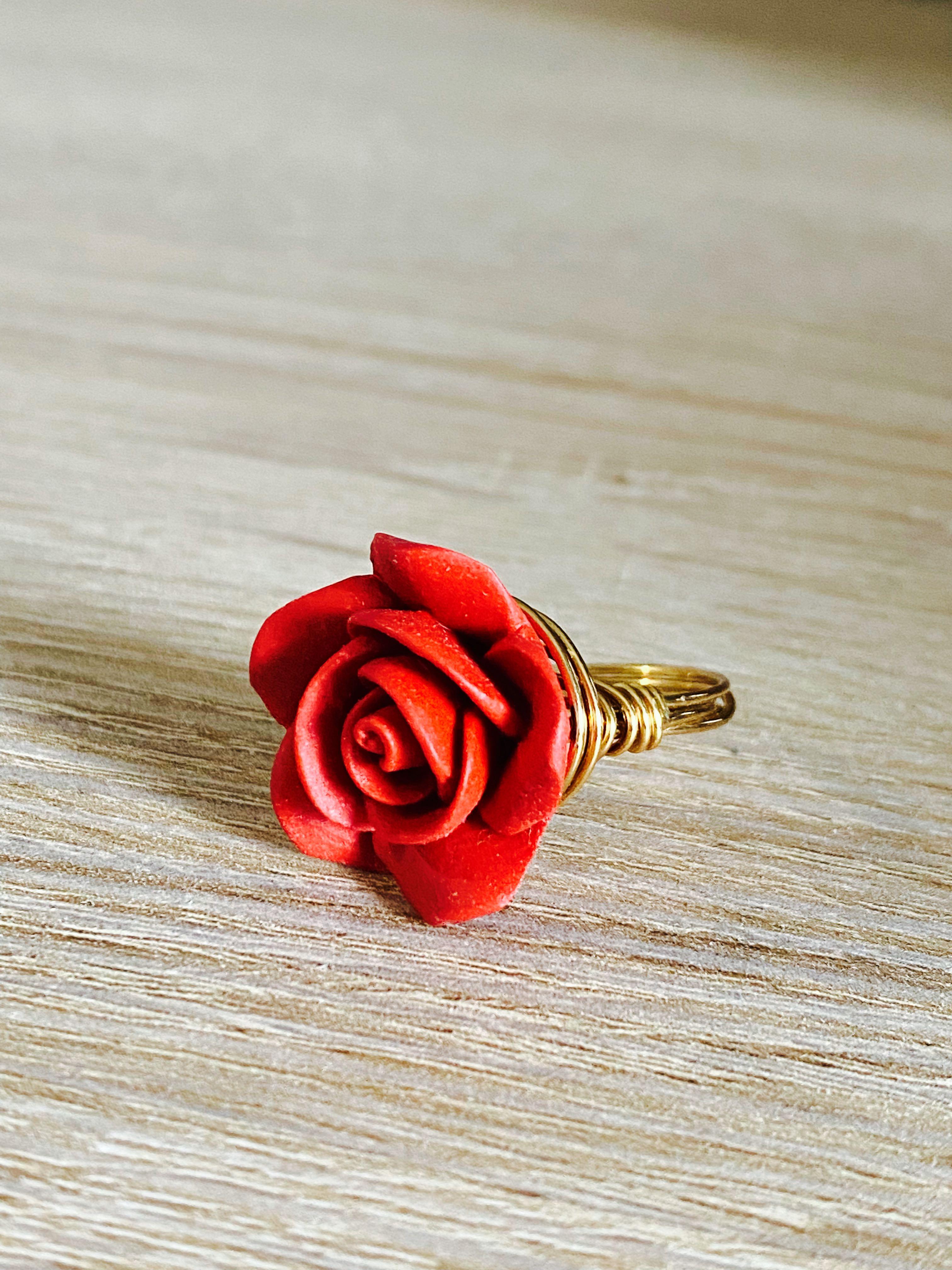 NEW Cute Rose Ring Gold Women s Fashion Jewelry Organisers Body Jewelry on Carousell