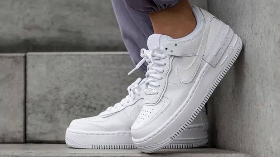Nike air force 1 shadow triple white sale
