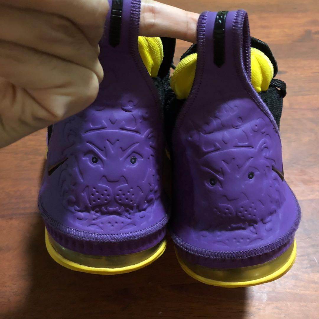 Nike lebron 16 purple and sale gold
