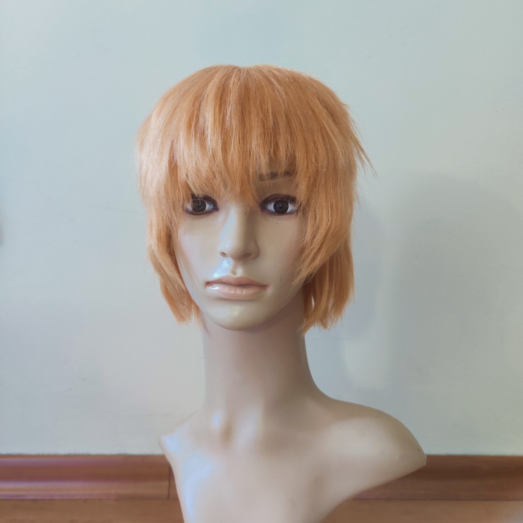 Orange 2025 wig male