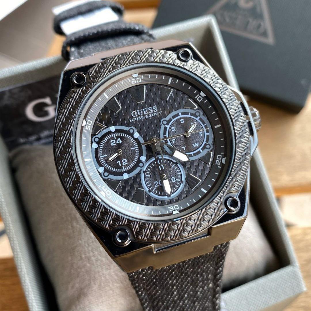 Guess carbon outlet watch