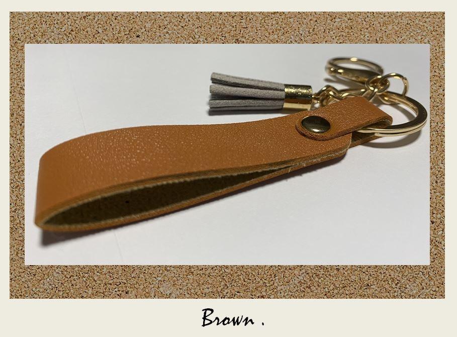 PERSONALIZED LEATHER STRAP KEYCHAIN Customized with Name (Series 2