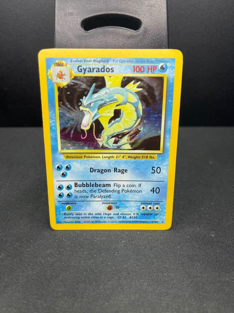 Holo Gyarados Pokemon Card Rare Original Base Set Collection 6/102 Classic 