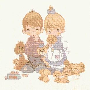 Cross Stitch Precious Moments - The Lord Has Blesses Us Tenfold