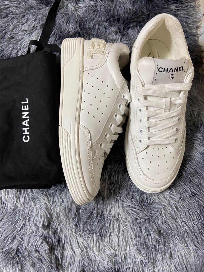 Preloved CHANEL Sneakers White Women s Fashion Footwear