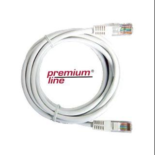 Premium Line Cat6 U/UTP Lan / Ethernet RJ45 Patch Cable - 2m / 3m (Light Grey)