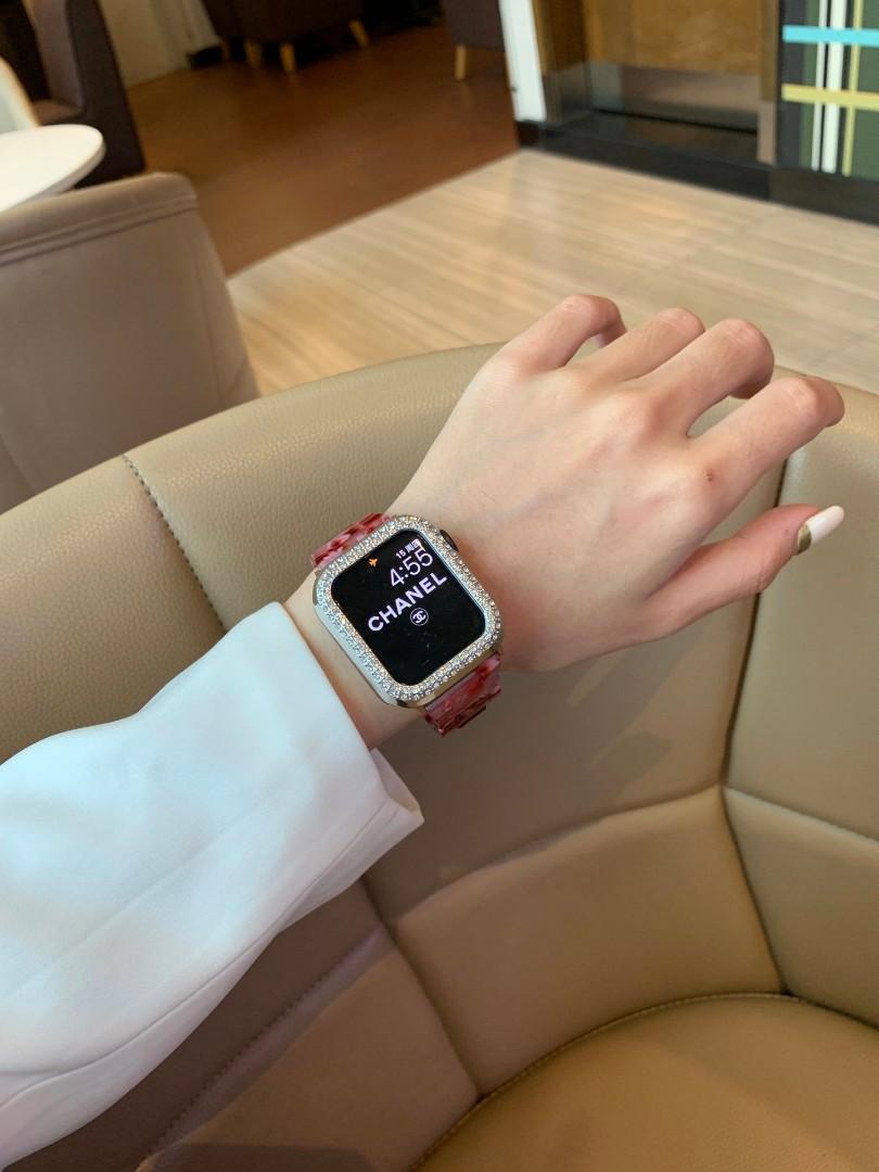 Pretty Petals Ladies iwatch Strap With Diamond Frame For Apple