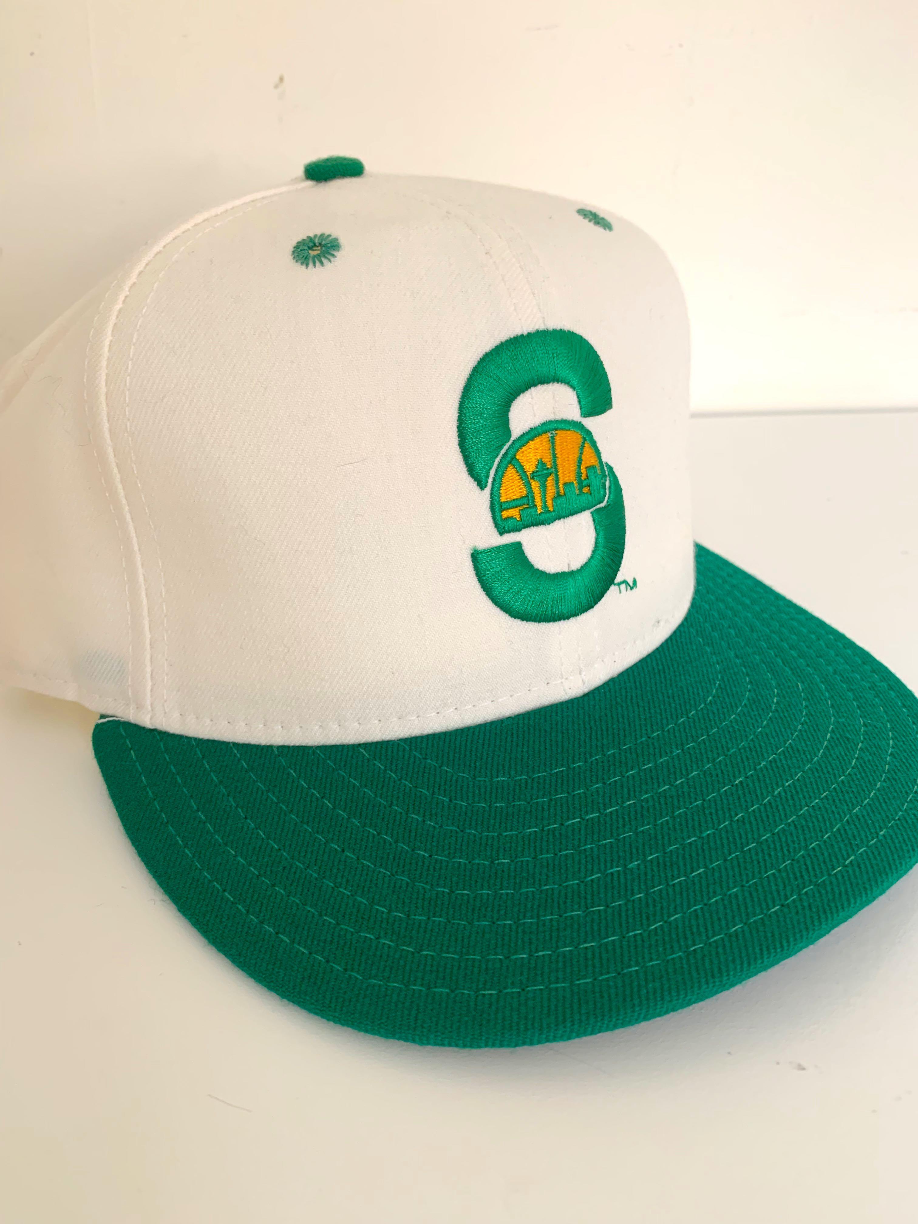 New Era Sz7 3/8 SEATTLE MARINERS CROSSOVER SUPERSONICS COLOR FLIP 59FIFTY  Hat