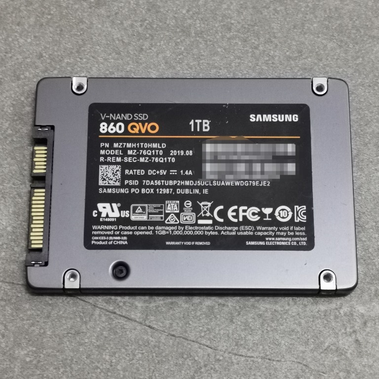 Samsung 860 QVO SATA SSD 1TB, 電腦＆科技, 電腦周邊及配件, 硬碟及 