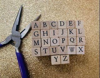 Stamp set alphabet letter new