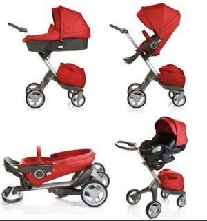 Stokke Xplory with bassinet and car seat adapter