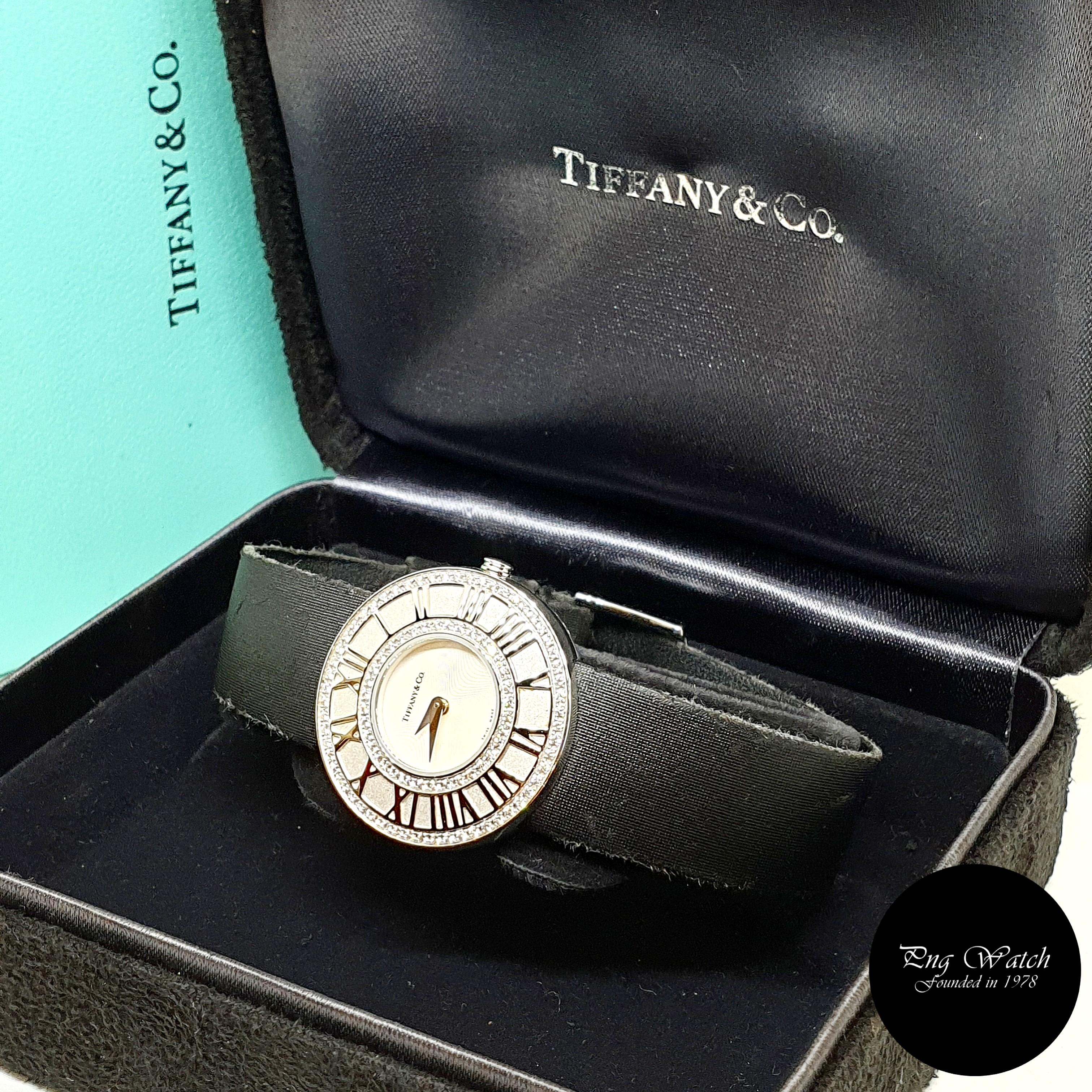 NOT AVAILABLE Tiffany Co 18K White Gold Diamonds Atlas Cocktail