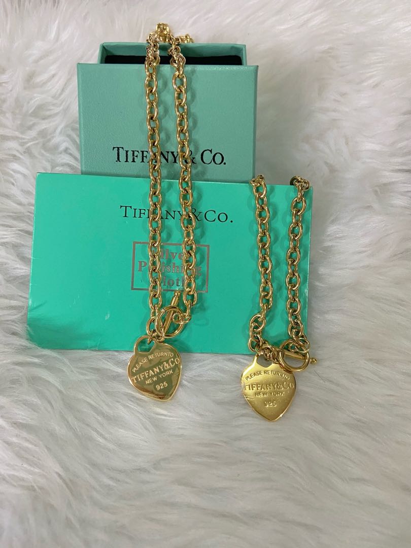 Tiffany gold toggle necklace clearance