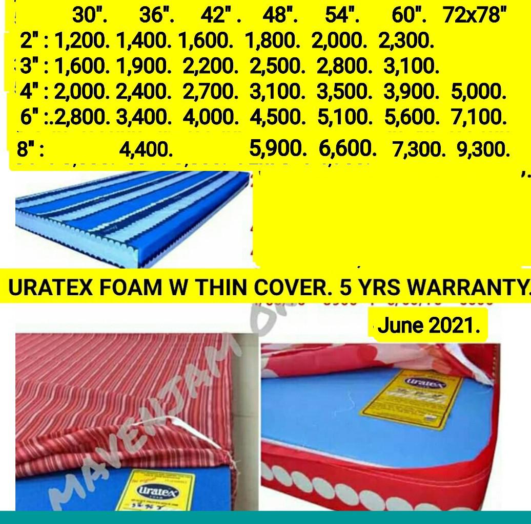 Customized uratex foam shop price