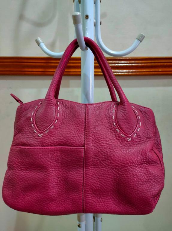 Used Radley Burgundy Soft Leather HandBag In Excellent Condition