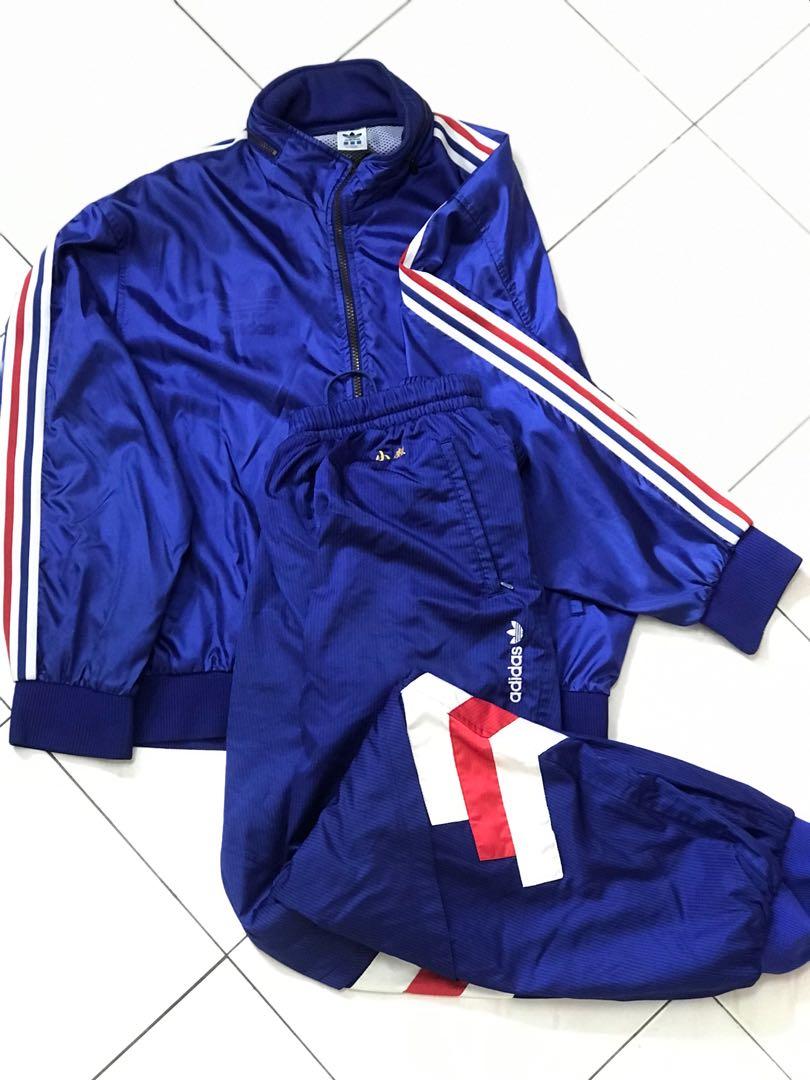Vintage Big Logo Adidas France Track Suit