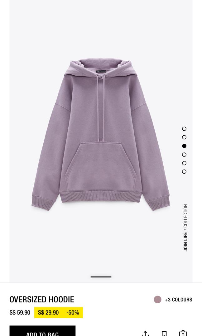 Purple hotsell hoodie zara