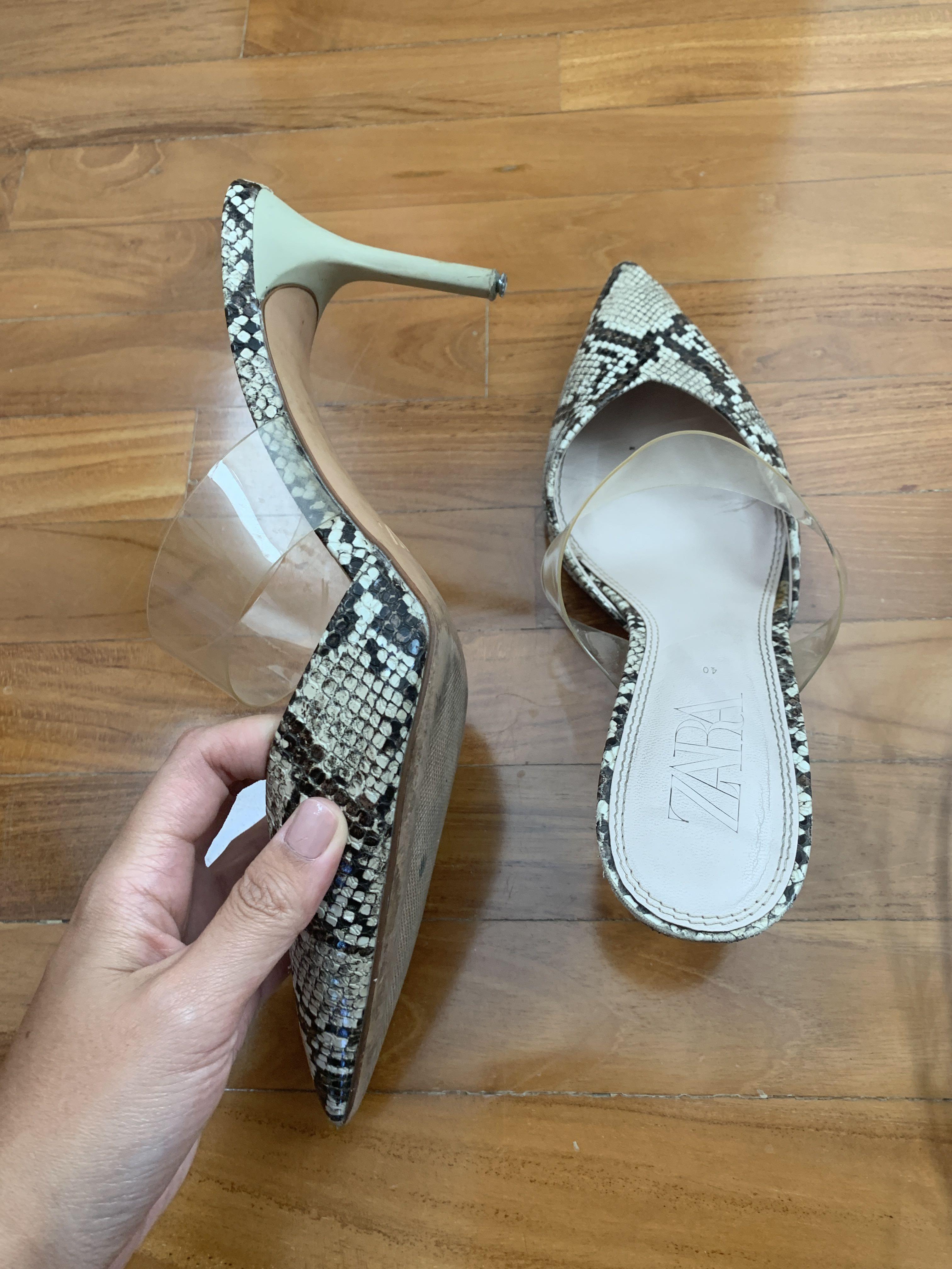 Zara shop snake mules