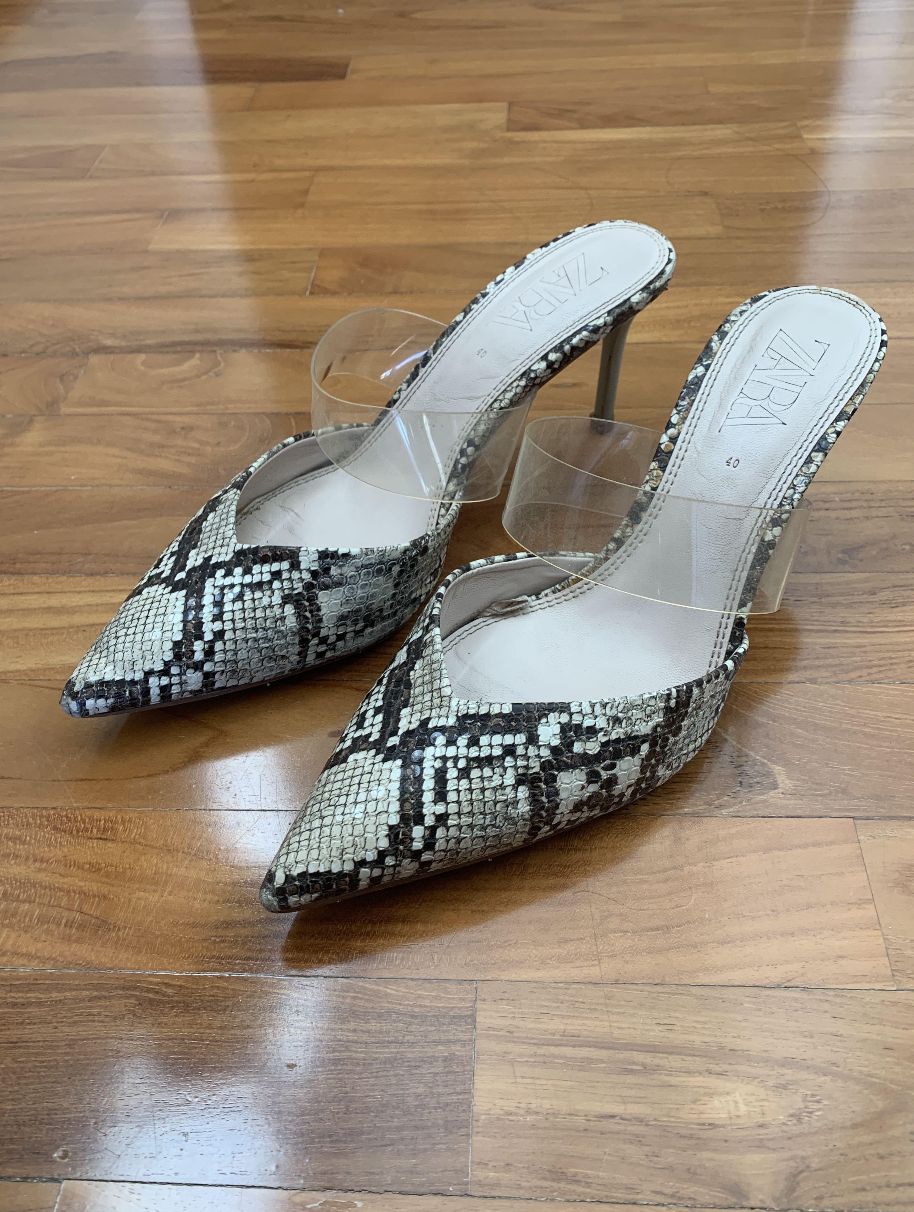Zara Snake Skin Mules
