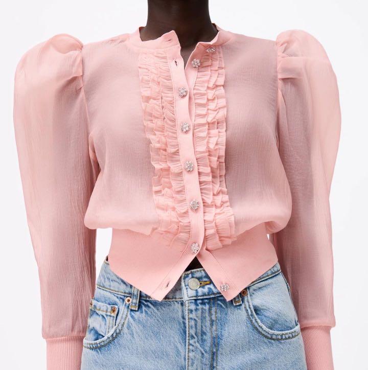 Zara knit and organza jacket Clearance