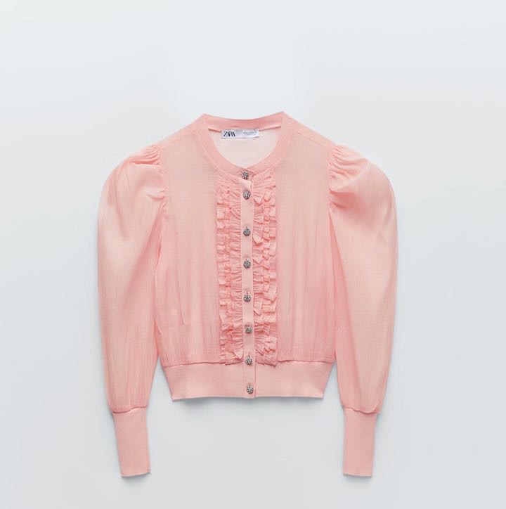 Zara knit and organza jacket Clearance